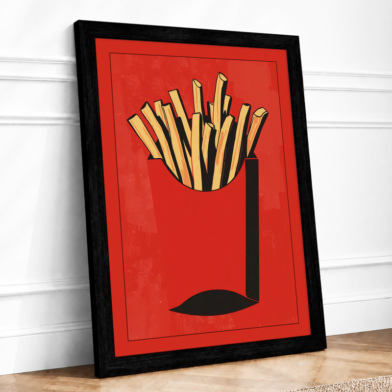 Golden Fries Modern - Print, A2 - 59.4 x 42.0 cm, Black