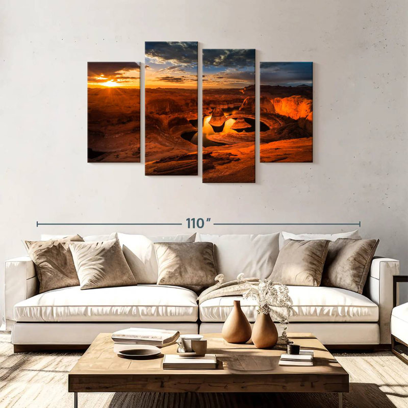 Alvord Reflection Canyon Sunrise, H 48 po x l 75 po