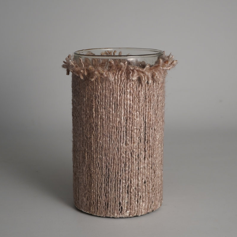 Porte-votive de table en verre, Naturel, H 10 po x l 10 po