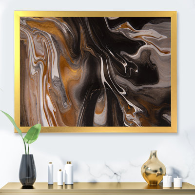 «Black and Brown Marble Universe», peinture sur toile