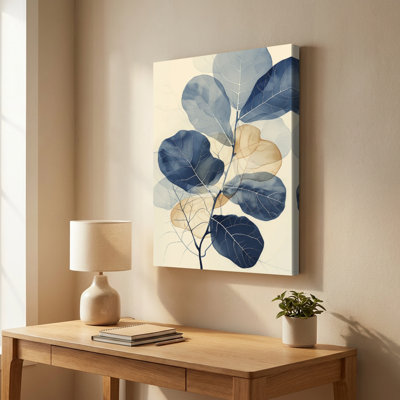 «Serene Misty Mountainous Landscape with Reflective Lake», art sur toile
