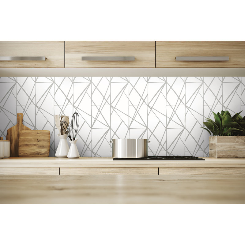 Rouleau de papier peint autocollant L 18 pi x l 20,5 po Nieem, Gris port