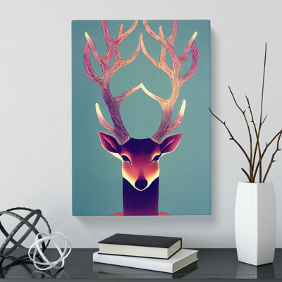 Unique Deer Abstract Vol.2 - Wrapped Canvas