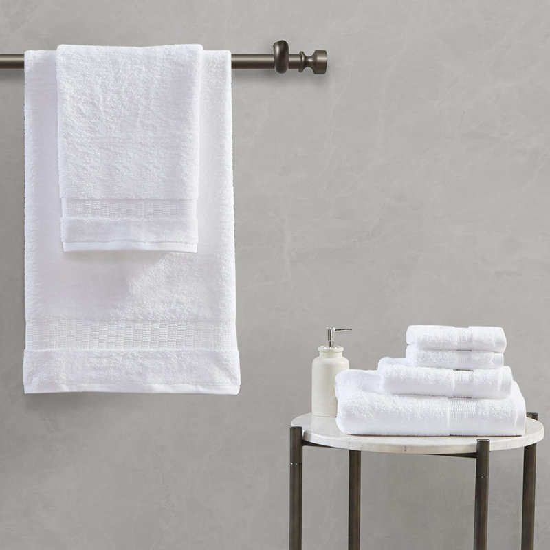 Serviettes de bain 100% coton égyptien de haute qualité et durables à haute capacité d'absorption (ensemble de six tailles multiples)