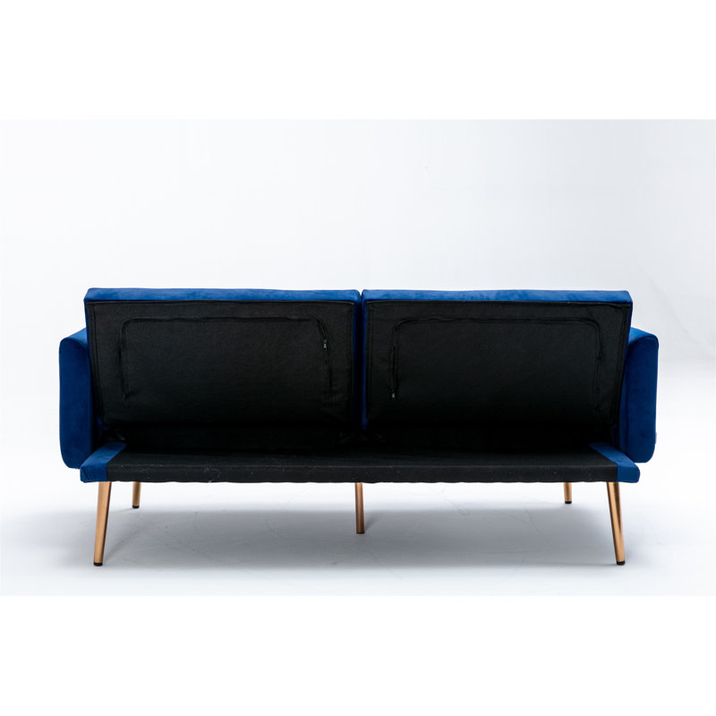 HY 68,51 po Causeuse en velours, Bleu marine