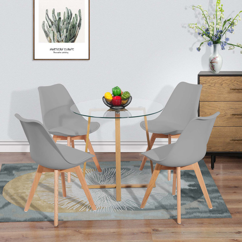 Rodrigo 4 - Person Dining Set, Grey