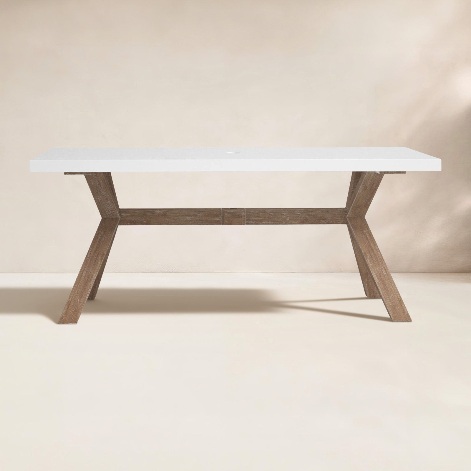 Fleur 74" Eucalyptus Patio Dining Table