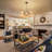 10- Light Mid-Century Sputnik Amber Glass Chandelier