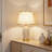 Modern Ceramic Table Lamp With Linen Shade