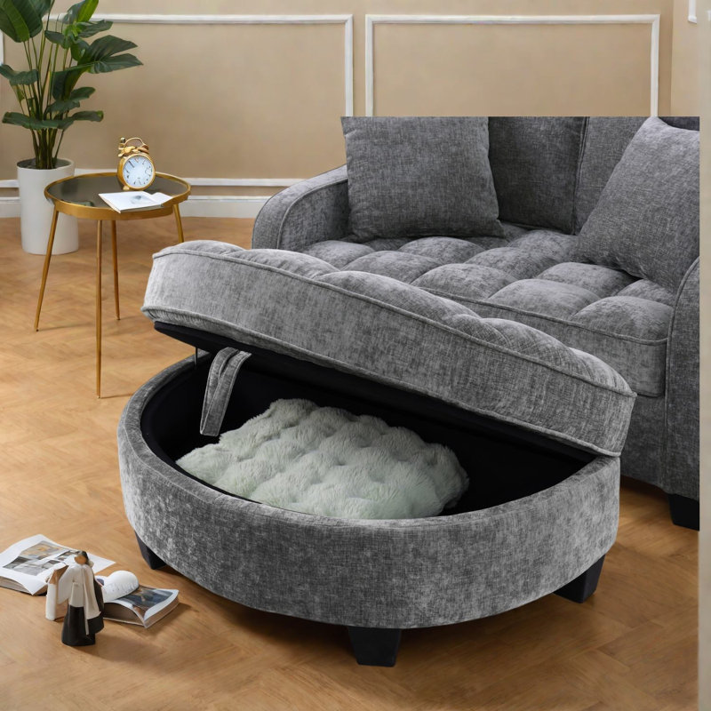 Storage Sofas with Foam Cushions, Modern Compact Loveseat for Home