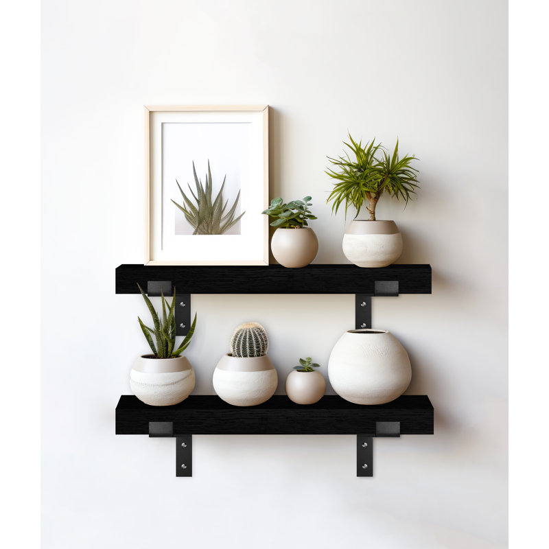 Étagère en chêne 2 pièces Emerald Lee, H 2 po x l 34 po x P 8 po