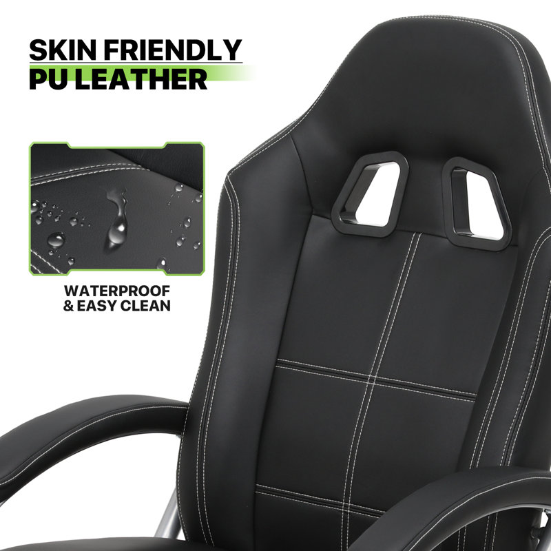 Recliner Upholstered Video Gaming Chair with Ottoman
