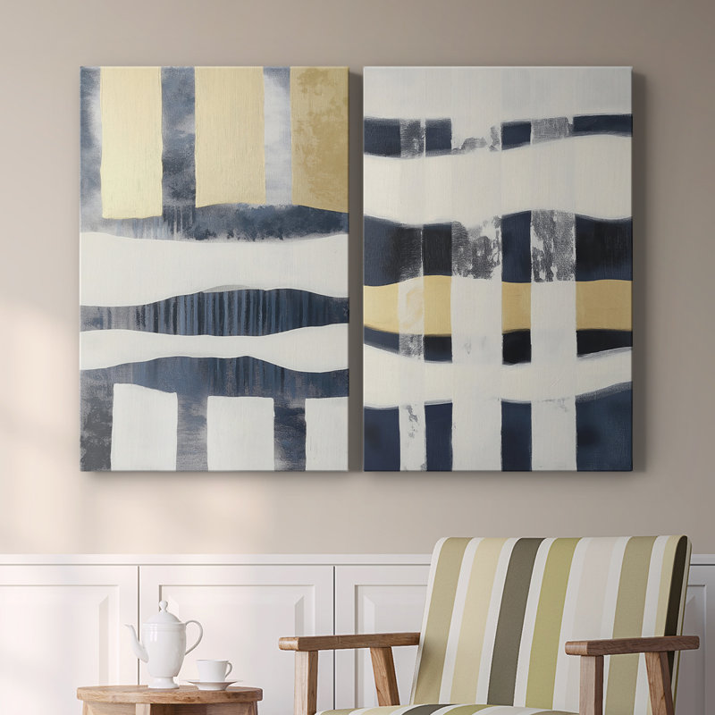 ABSTRACT Series DCCDXCII - Toile tendue avec châssis de qualité supérieure - Prêt à être accroché, H 18 po x l 24 po