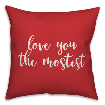 Coussin 16 po Love You The Mostest