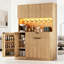 Armoire de rangement autoportante à 4 portes à texture ondulée pour la cuisine et la salle à manger-271260437-527803799-529476157