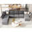 Kimbrel Modular Sectional Sofa Modular Sleeper Couch Convertible Sectional Sofa Bed Set Oversized Couch Reversible Chaise-1642012744