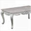 Table basse traditionnelle en bois avec finition champagne argentée pour le salon, aucun assemblage requis