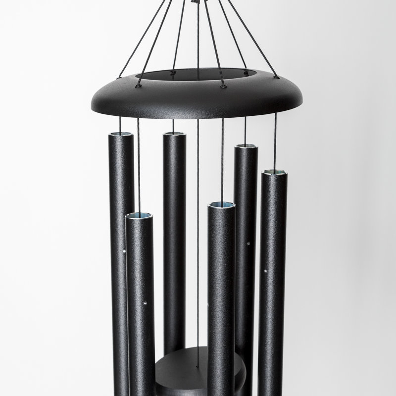 Black Aluminum 27" Outdoor Wind Chime