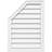 Half Octagon Top Left Surface Mount Functional Brickmould Frame PVC Gable Vent-43319059