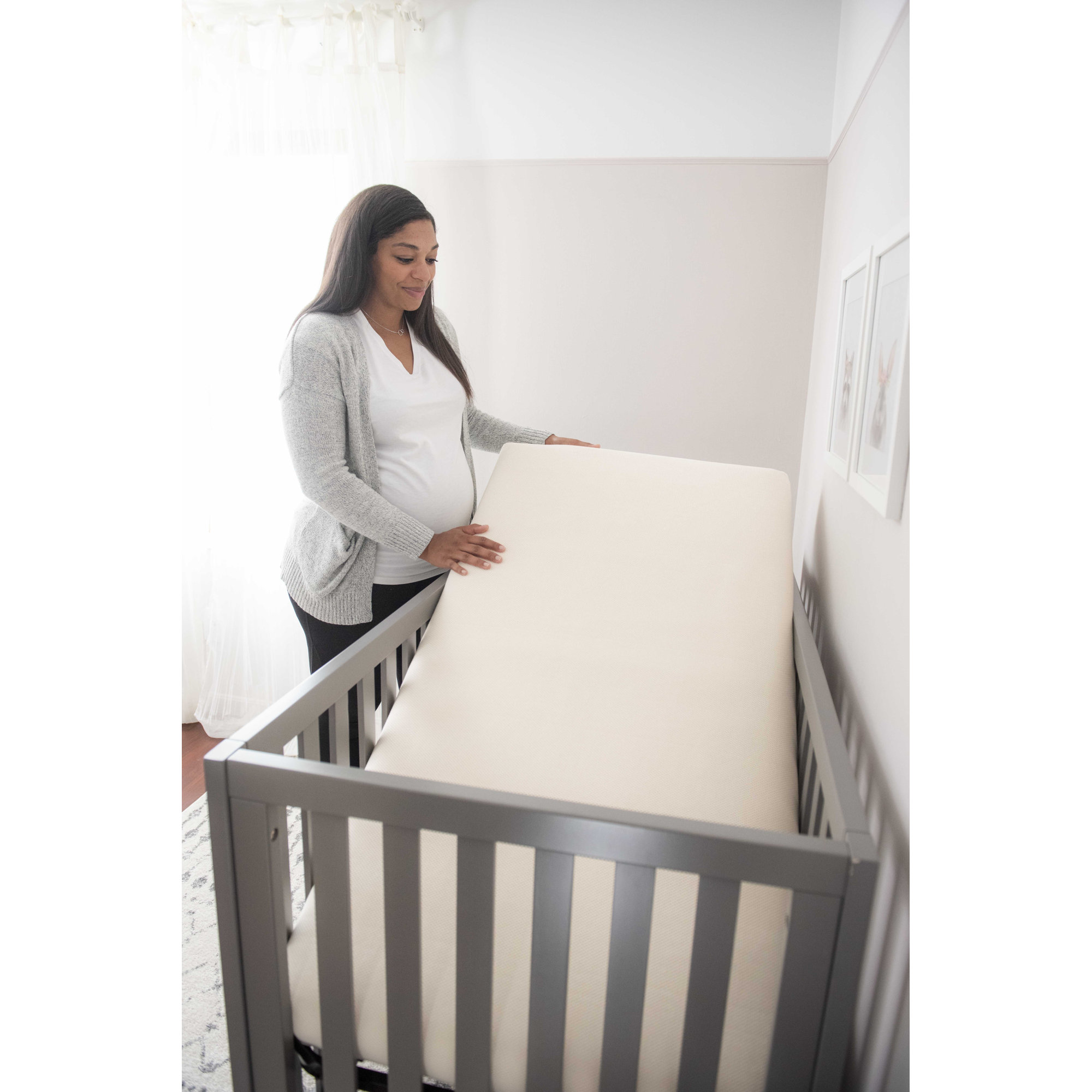Naturepedic Organic Breathable Baby Crib Mattress 2-Stage Lightweight