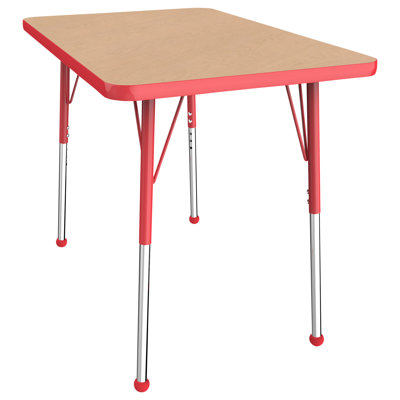 Rectangle T-Mold Adjustable Height Activity Table