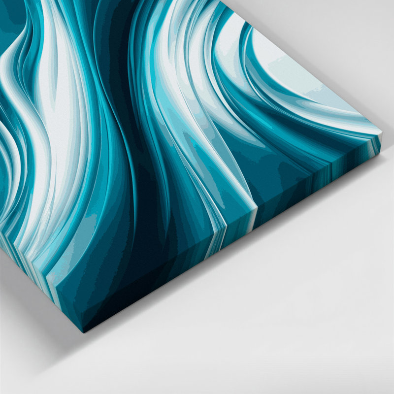 Gradient Abstract 45 Blue Canvas Wall Art, 11" H x 14" W