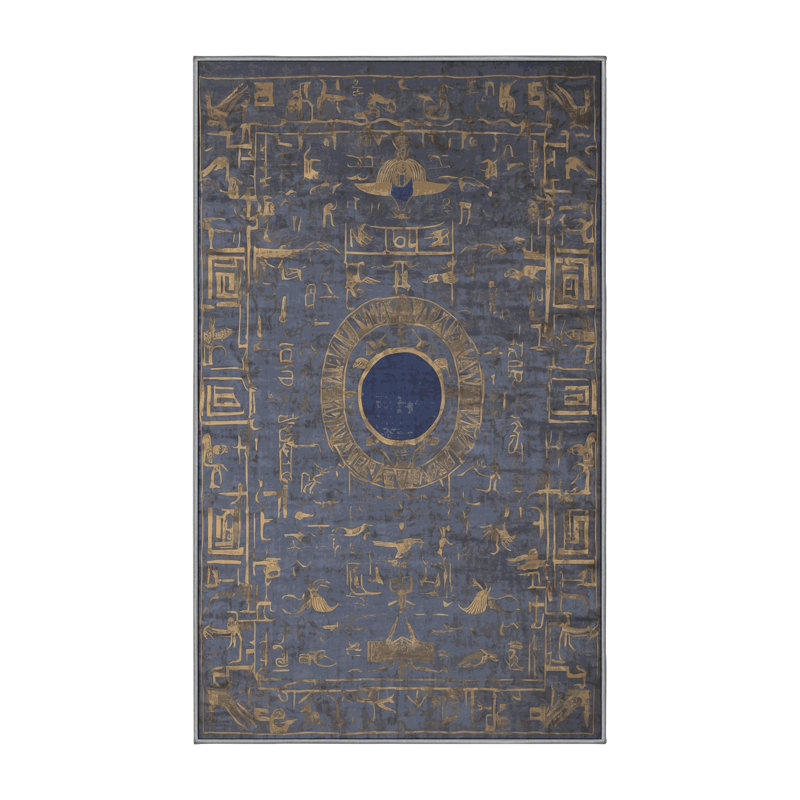 Machine Washable Gray Area Rug, Rectangle 5' x 8'
