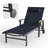 Outdoor Patio Adjustale Chaise Lounge Chair With Wheels And Armrests-783851878