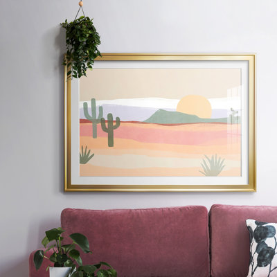 Cactus Plateau I, reproduction d'art encadrée
