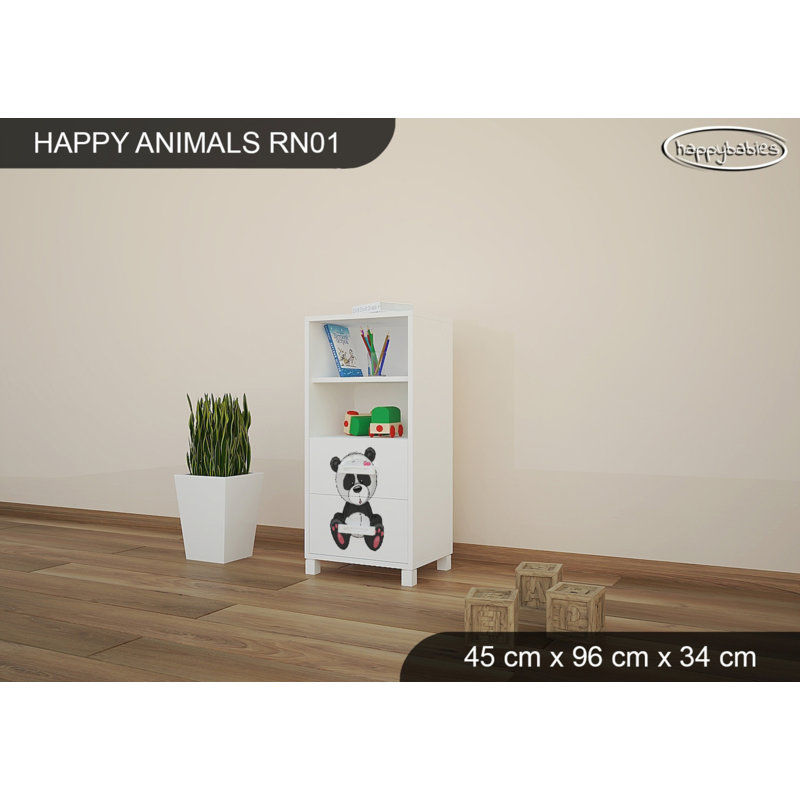45cm W Animals Kids Cube, White