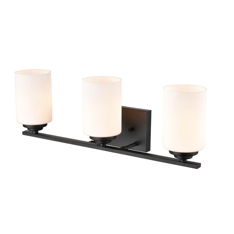 Éclairage pour salle de bain 3 lumières Berner, Noir mat