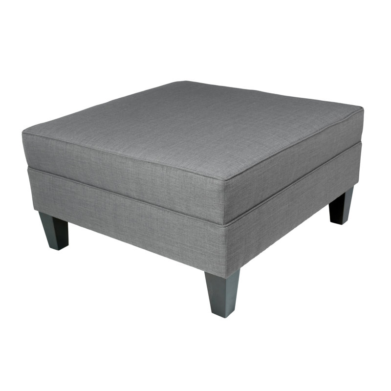 Kwong Upholstered Ottoman, Gray