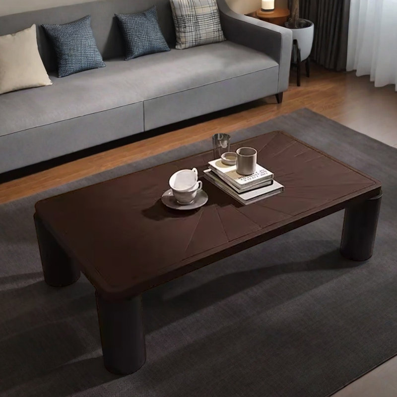 Table basse au design rétro et minimaliste, H 15,74 po x L 51,18 po x l 27,55 po, Brun