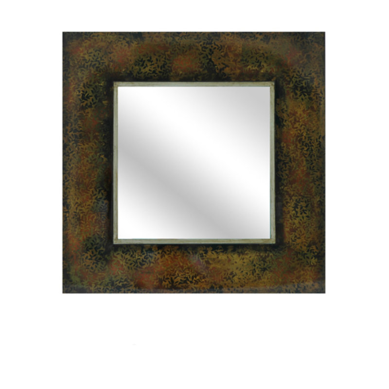 Miroir décoratif encadré à motif feuille biseauté