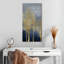 Arbres dorés sur panneau bleu I-245463555