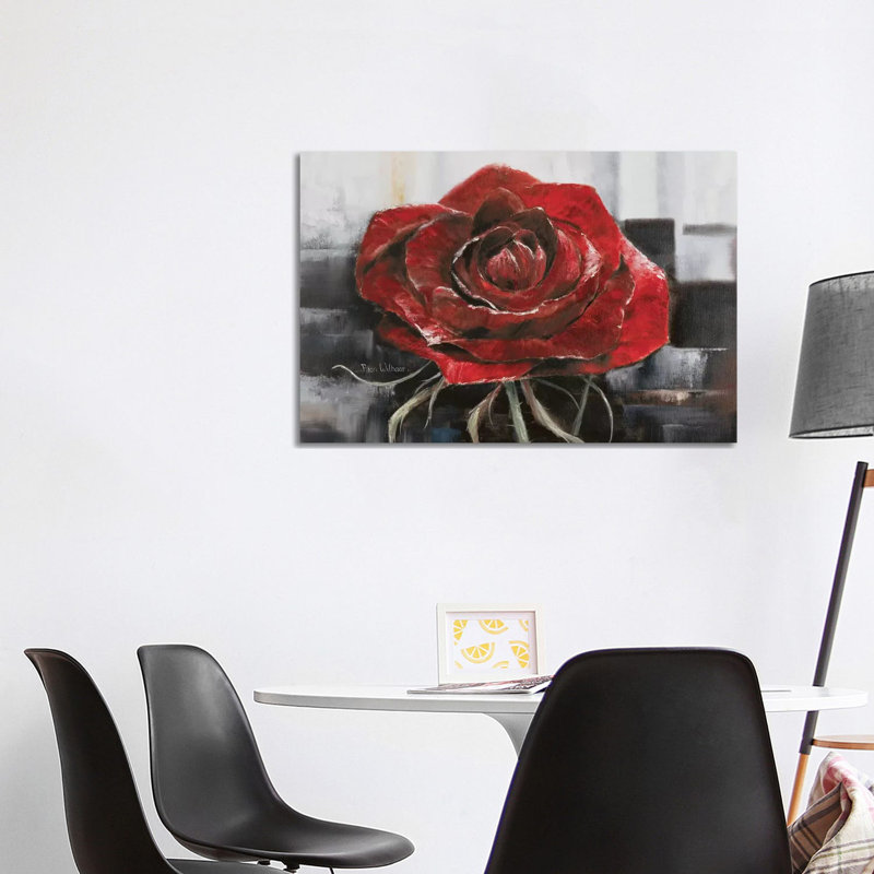 Blooming Red Rose by Rian Withaar - Wrapped Canvas Print, 101.6 cm H x 66.04 cm W x 1.91 cm D