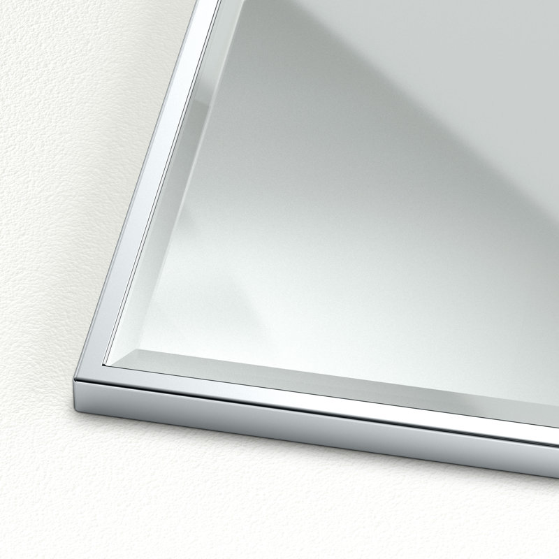 Modern Wall Mount Framed Rectangle Bathroom Vanity Mirror | Decorative Beveled Mirror  For Bedroom, Entryway, Livingroom | Mount Landscape or Portrait