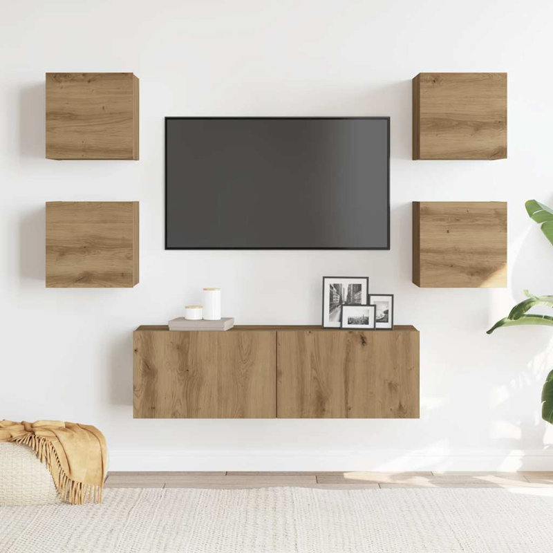 Goldring Unfinished Entertainment Centre for TVs up to 88", Artisan Oak