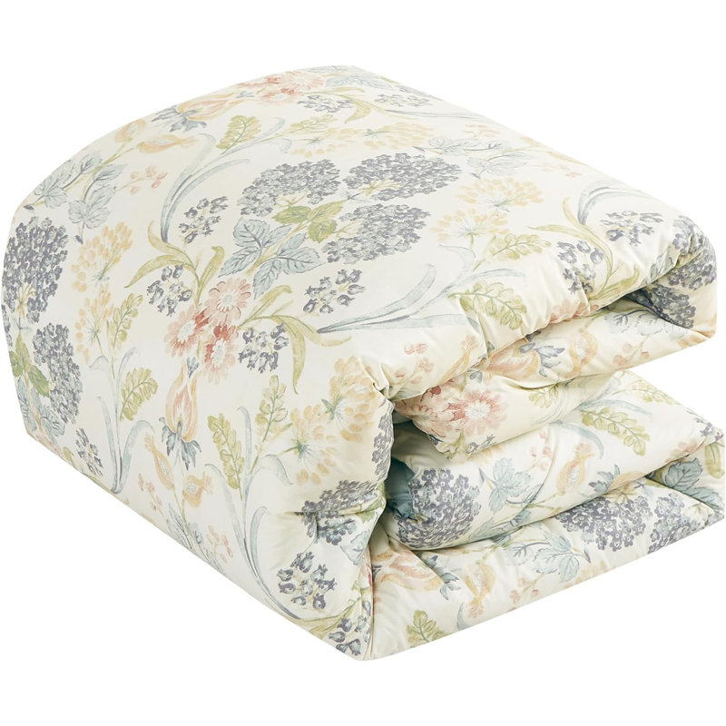 Alyssa Standard Floral Comforter, King Comforter + 2 King Shams