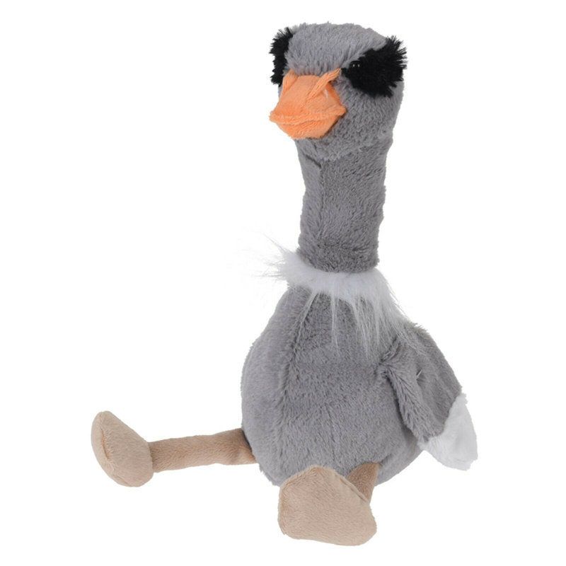 Kirkwood Ostrich Fabric Floor Door Stop, Grey/Beige