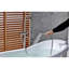 Robinet de baignoire à fixation au sol en nickel brossé, douche à main, robinet de salle de bain à poignée simple à base stable avec conception classique-121677860