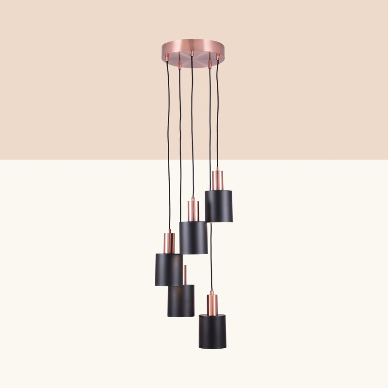 Abel 5 - Light Cluster Pendant, Antique, Black