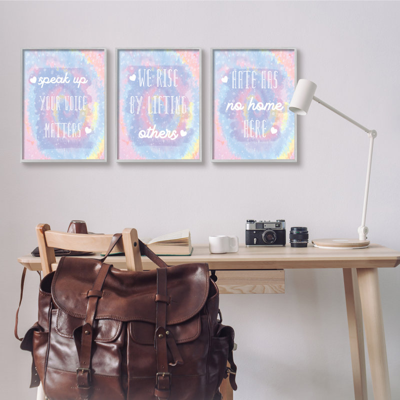 «Speak Up», citations inspirantes «Tie Dye», Estampe numérique Farmhouse, H 20 po x l 16 po