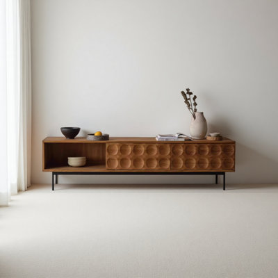 Meuble télé moderne en bois de cerisier minimaliste
