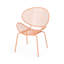 Paire de chaises rétro (2 pièces), 62,7 cm (l) x 85,8 cm (h), orange, revêtement en poudre. 2 chaises d'extérieur, 63 cm (p), structure en métal.