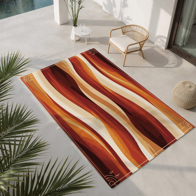 Tapis intérieur et extérieur Desert Bloom, Rectangulaire 2 pi x 3 pi