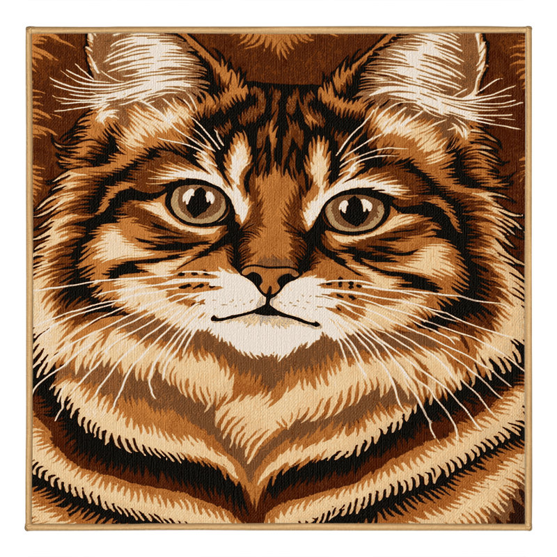  Tapis lavable Ussuri Cats, Carré 5 pi