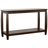 Elegant Console Table In Cappuccino With Rectangular Surface And Shelves Ample Storage Look