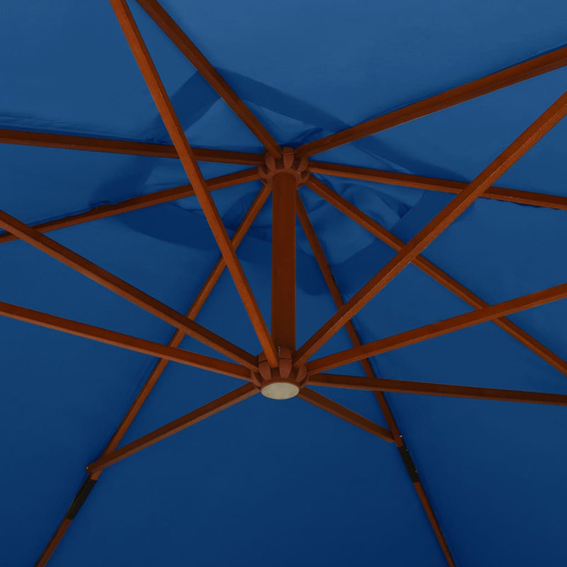 Parasol de jardin en porte-à-faux, Bleu