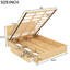 Grand lit plateforme en bois avec rangement et 2 tiroirs - assemblage simple et intemporel